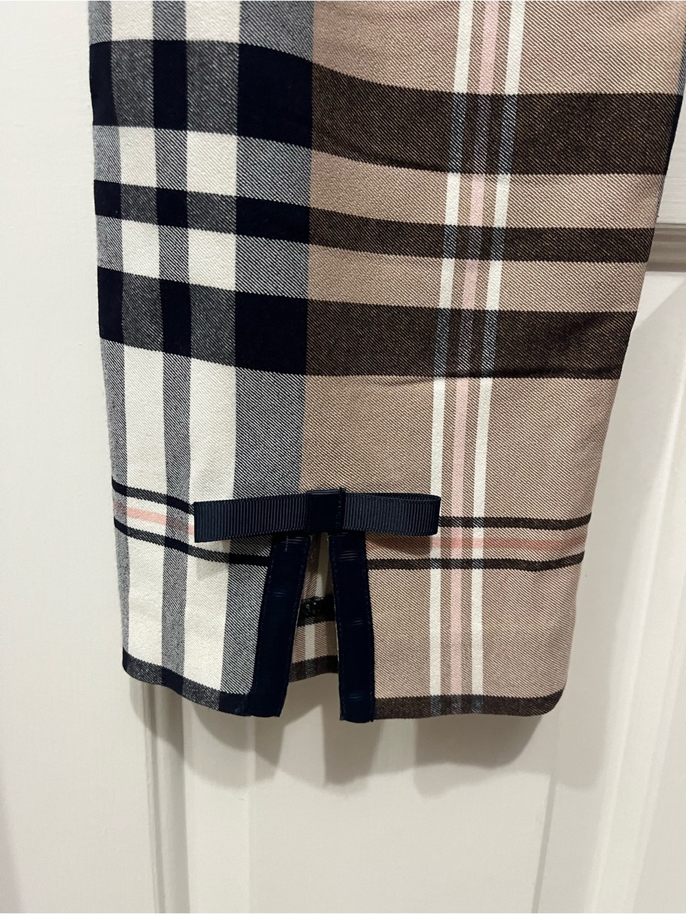 crown & ivy Plaid Pants in Beige, Navy, White - Picture 4 of 4